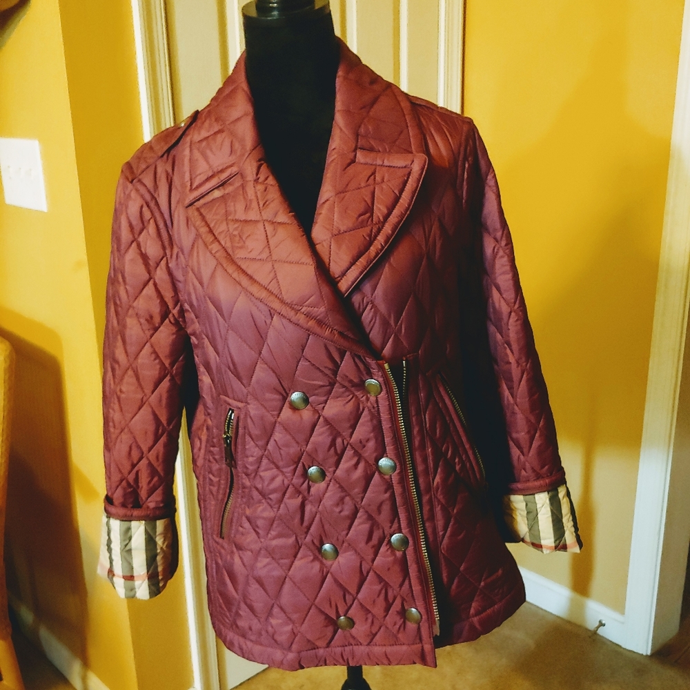 Burberry coat - eggplant purple